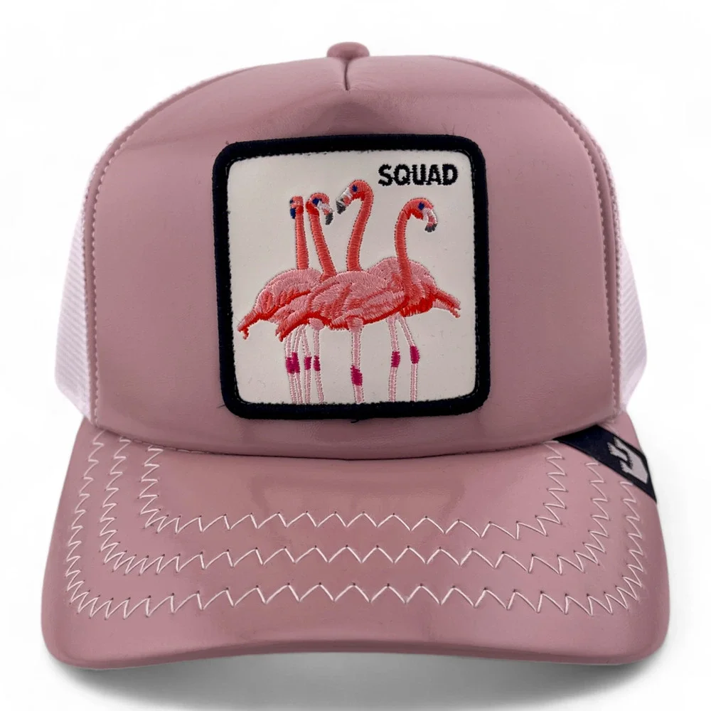 Goorin Bros Squad Flamingos‎ Rock with You The Farm Pink Adjustable Trucker Hat